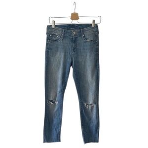 MOTHER Looker Ankle Fray Skinny Jeans Size 25
